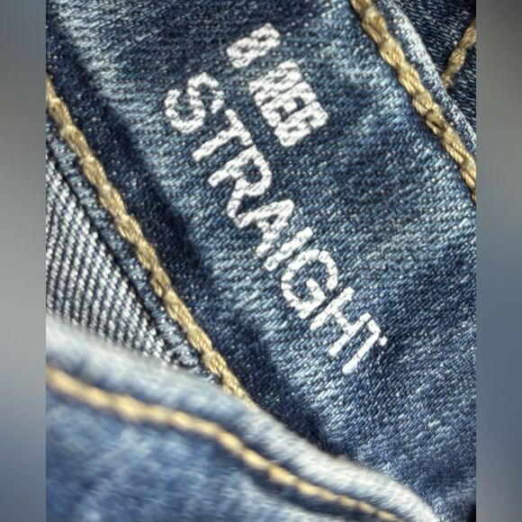 Kids  Jeans EPC Urban Pipeline Straight Adjustable Waistband Distressed Size 8 - Picture 4 of 5